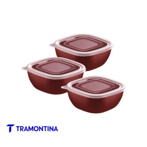 Potes en juego x 3  600 ml rojo - Tramontina