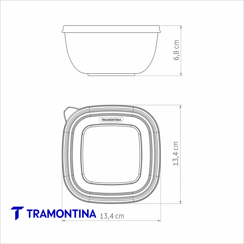 Potes en juego x 3 600 ml rojo - Tramontina - Imagen 2