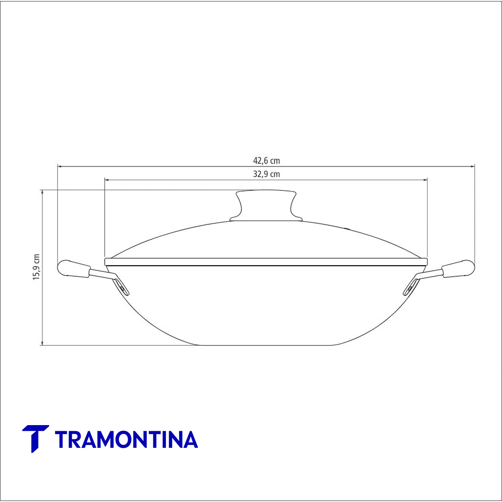 Wok 32 cm.Starflon – Paris – Tramontina - Imagen 3