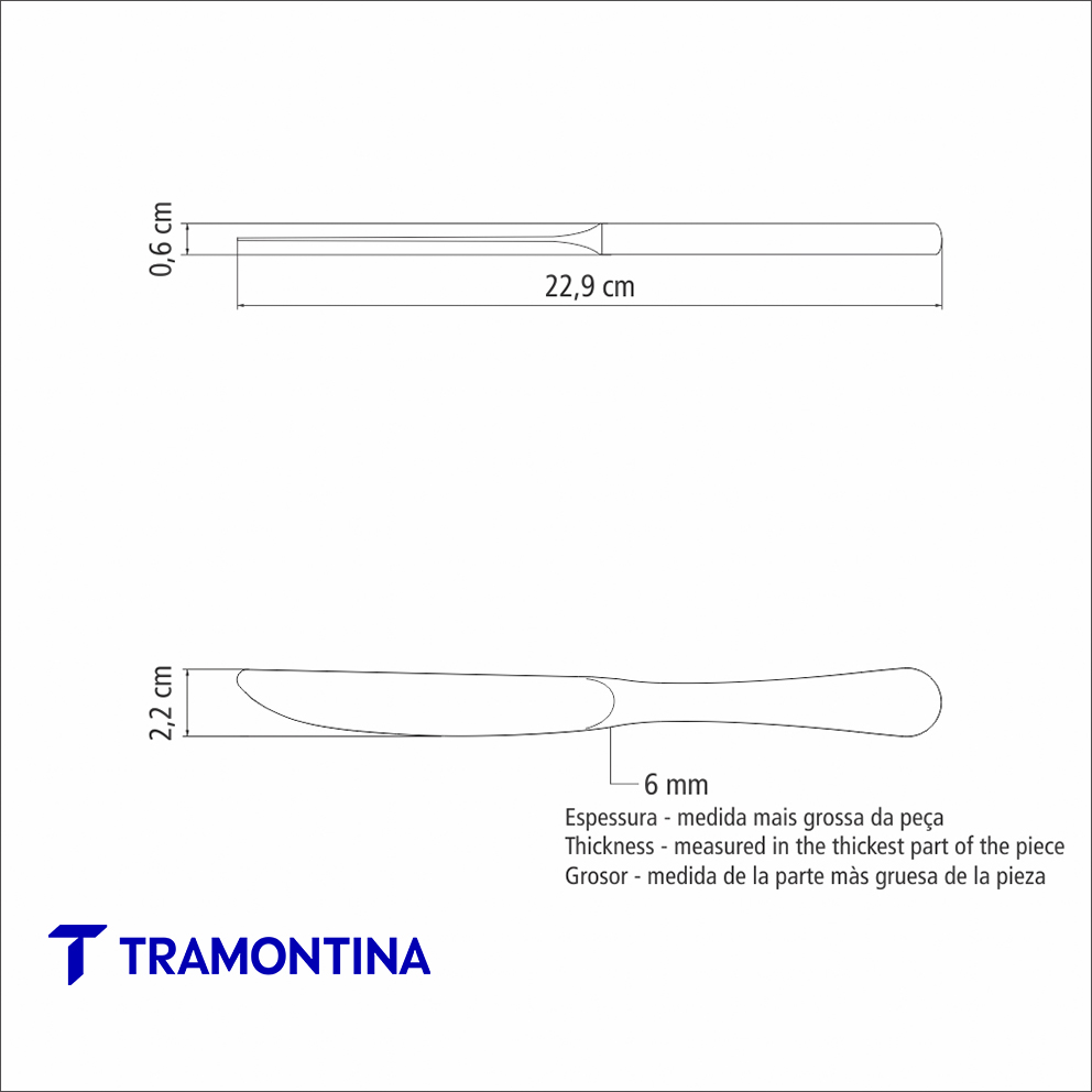 Cuchillo de mesa Zurique - Tramontina - Imagen 2