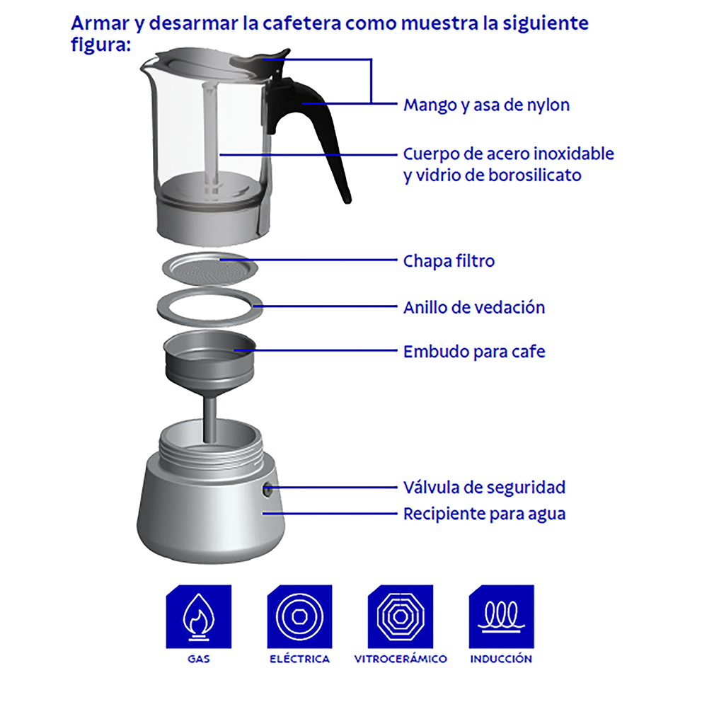 Cafetera Expresso Italiana 0,3 L - Tramontina - Imagen 3