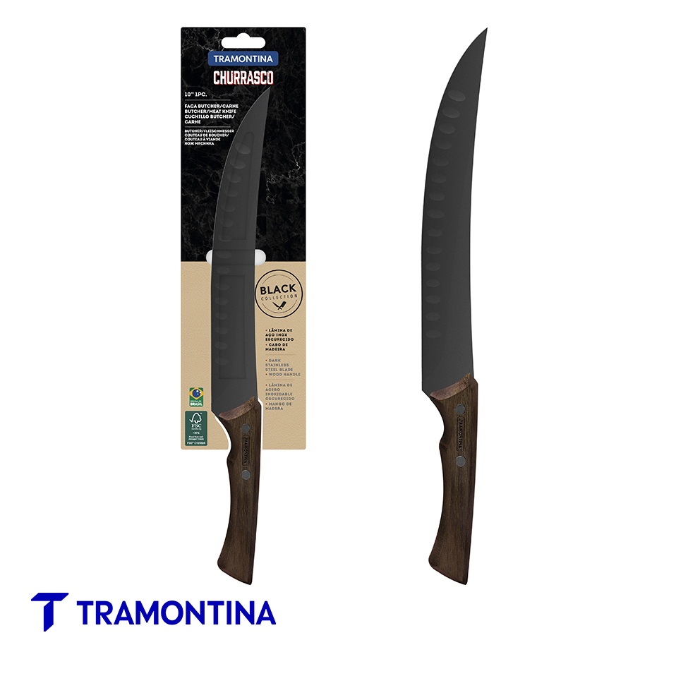 Cuchillo butcher/carne 10'' Black - Tramontina