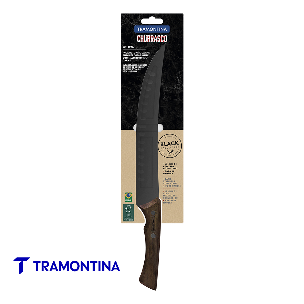 Cuchillo butcher/carne 10'' Black - Tramontina - Imagen 2