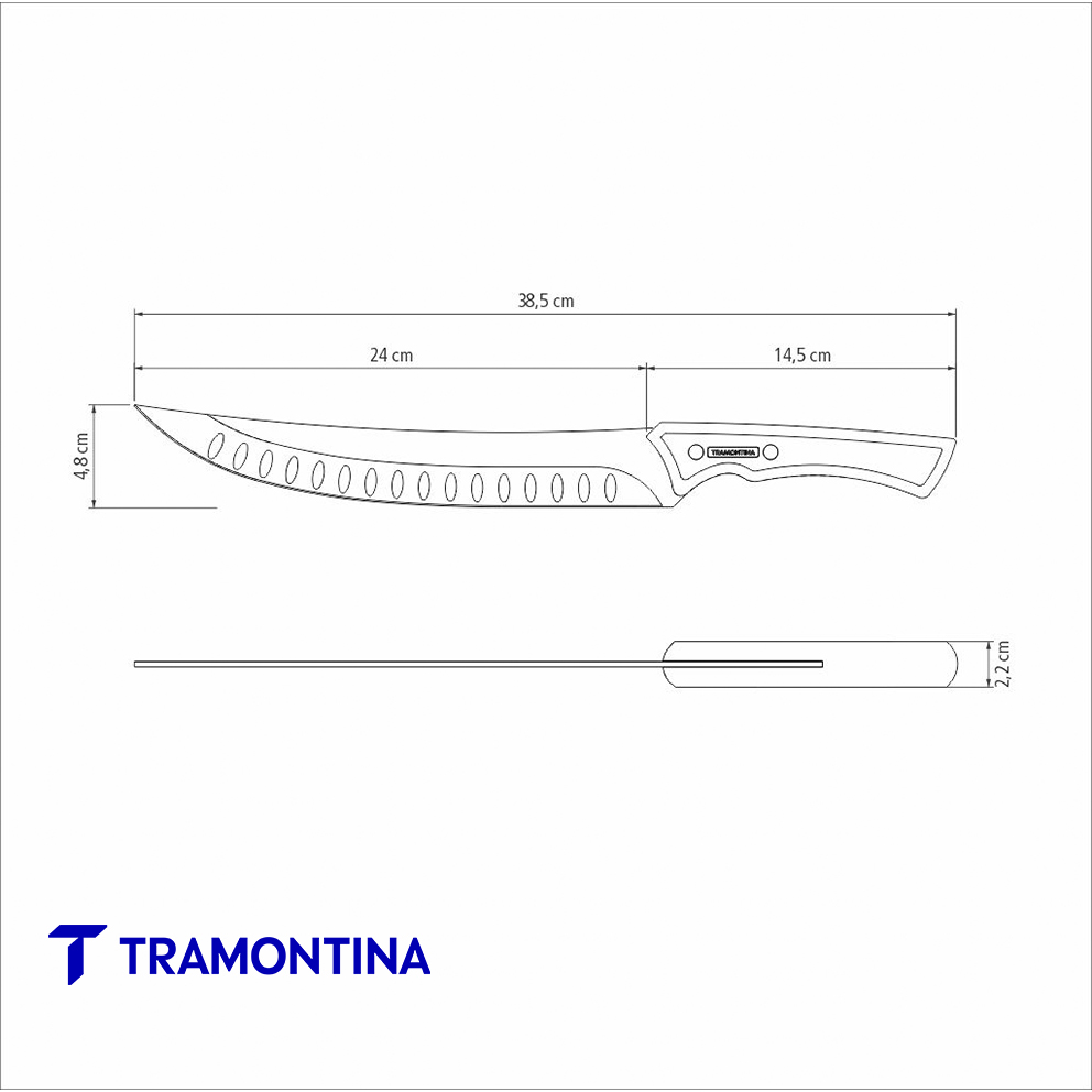 Cuchillo butcher/carne 10'' Black - Tramontina - Imagen 3