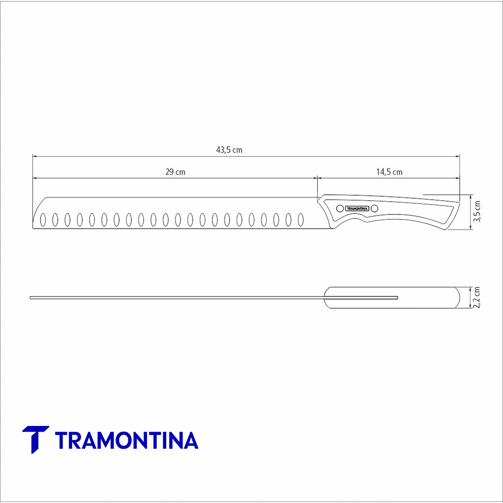 Cuchillo de rebanar 12'' Black - Tramontina - Imagen 3