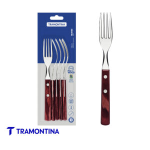Tenedor de asado Polywood x 6 - Tramontina