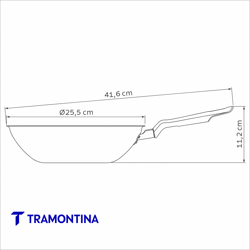 Wok Ravena azul 24 cm - Tramontina - Imagen 3