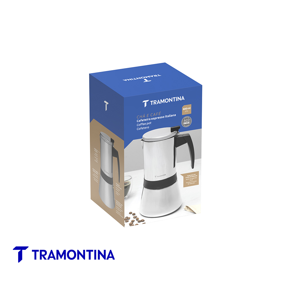 Cafetera Italiana de Acero Inoxidable 600 ml - Tramontina - Imagen 2