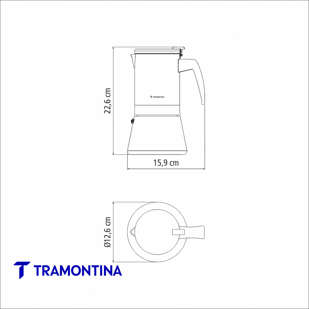 Cafetera Italiana de Acero Inoxidable 600 ml - Tramontina - Imagen 4